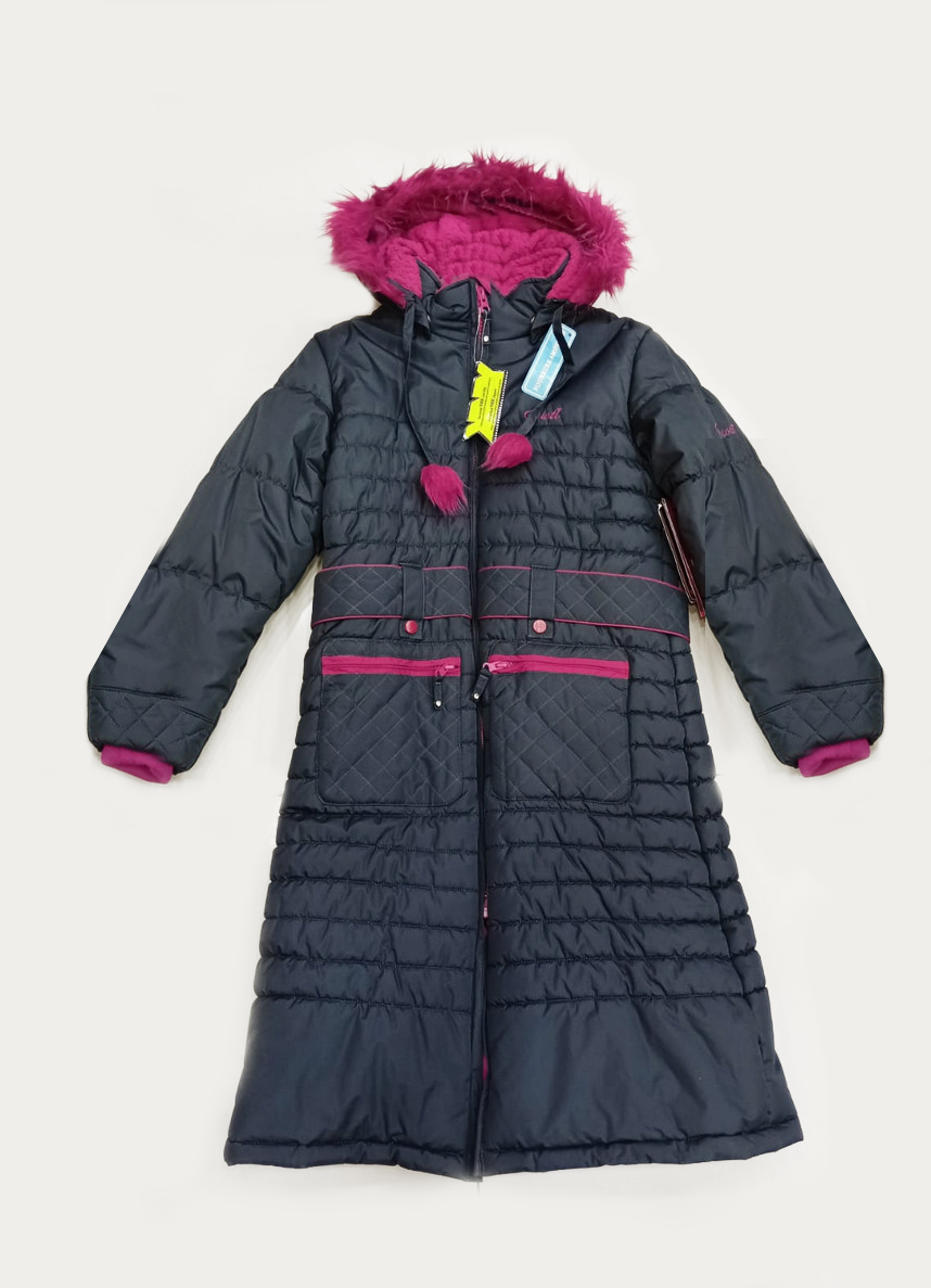 Куртка-полупальто Gusti на девочку зимнее GWG 5874 ( черный, 142 на 10л.)